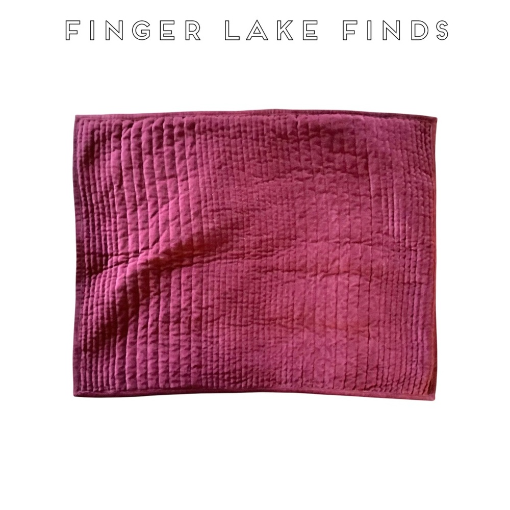 Lands’ End Burgundy Velvet Pillow Sham